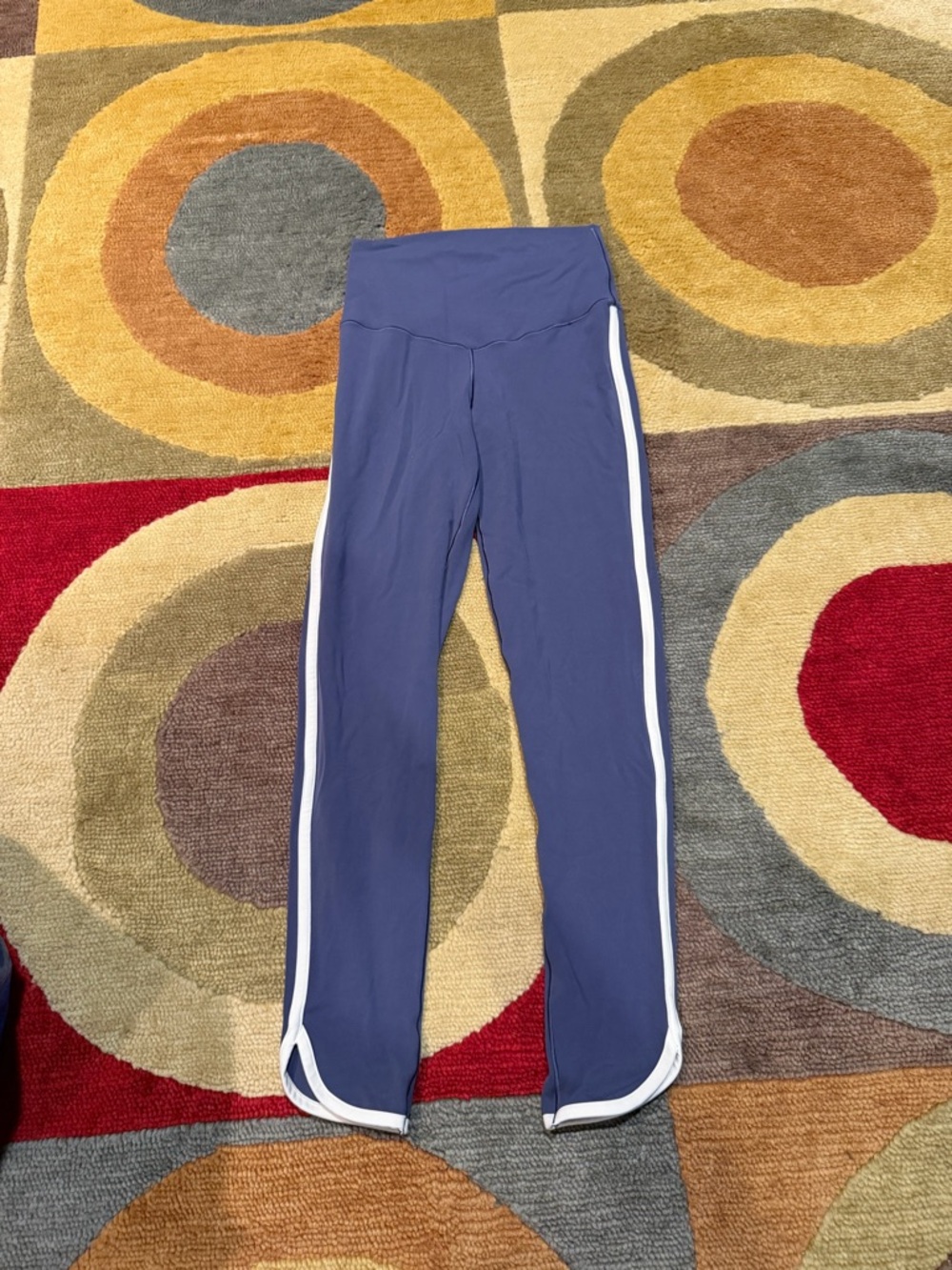 Offline by Aerie Real Me Extra 7/8 High Rise Leggings Blue Stripe Size Small